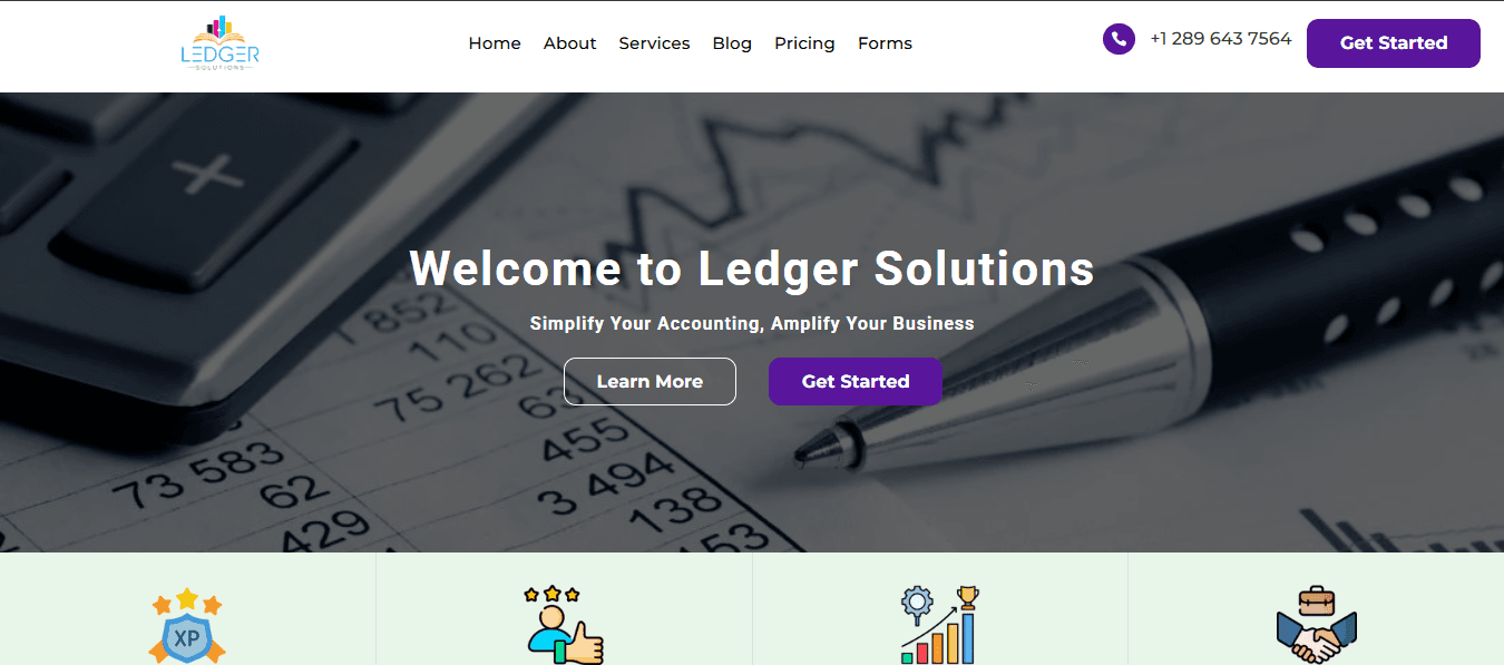 Ledger Solutions — Accounting Landing Page